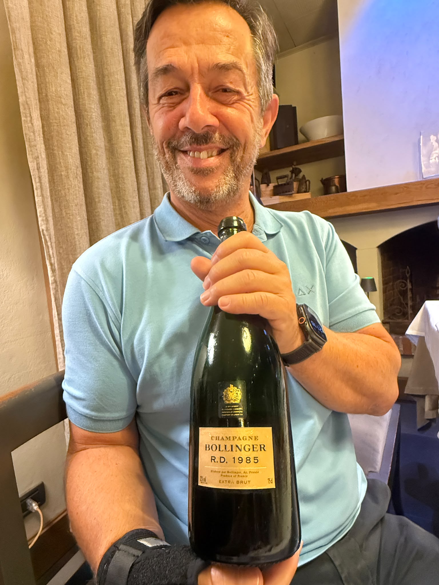 Alberto Grua with Bollinger R.D. 1985.