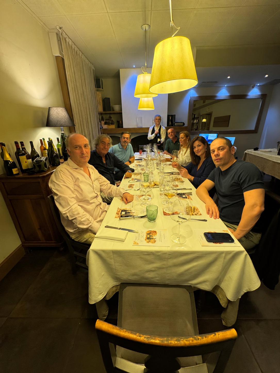 The table in the Osteria’s private dining room.