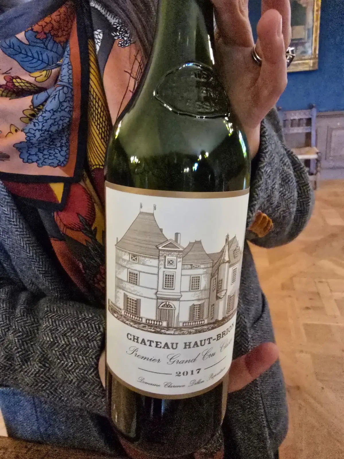 Bottle of Château Haut-Brion 2017 presented during the tasting
