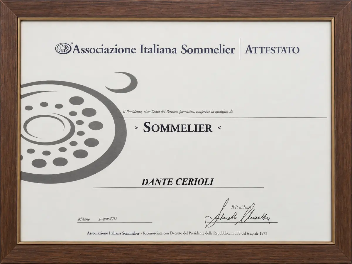 AIS Sommelier — Milan · June 2015 — Dante Cerioli