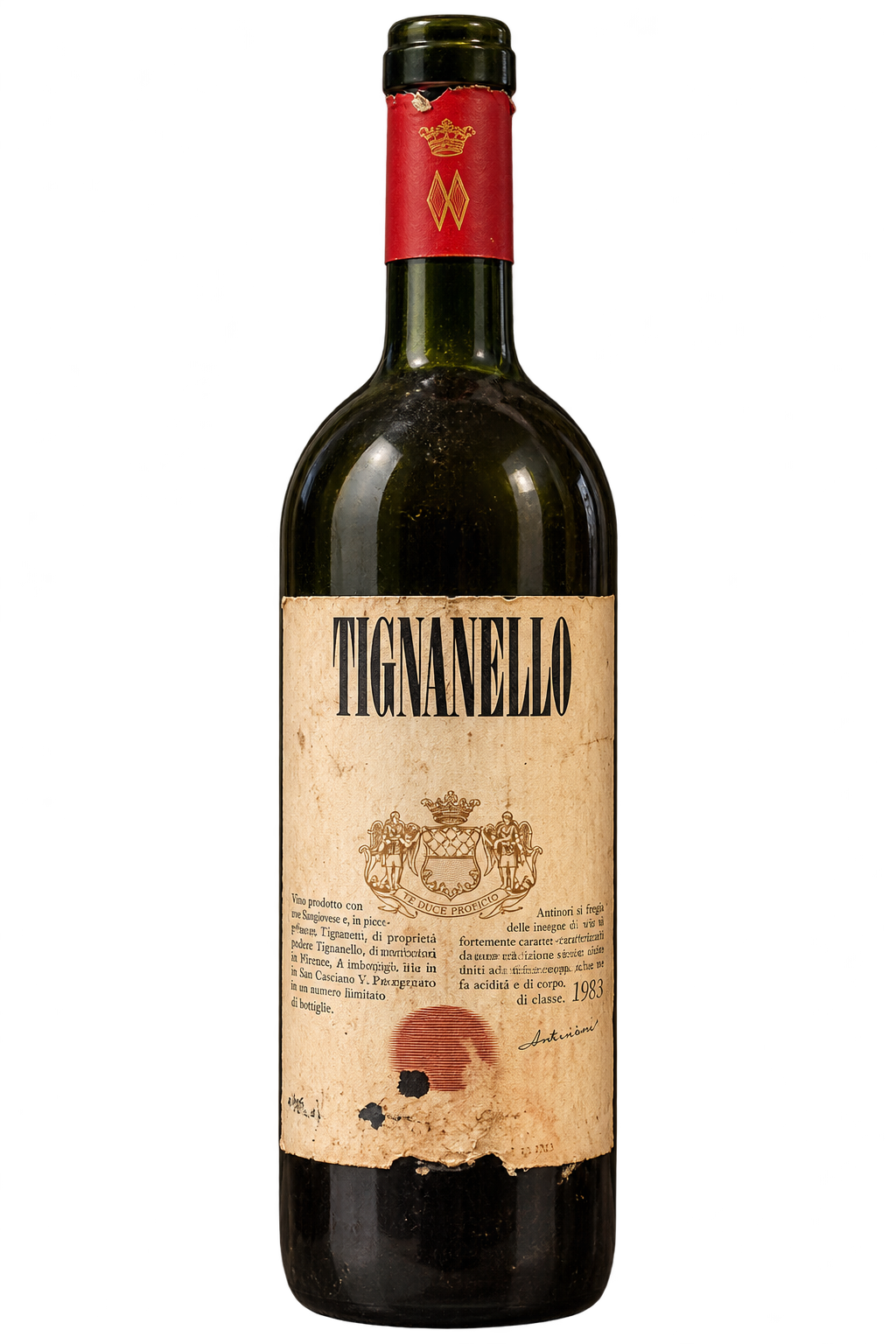 Tignanello · illustrative bottle reconstruction